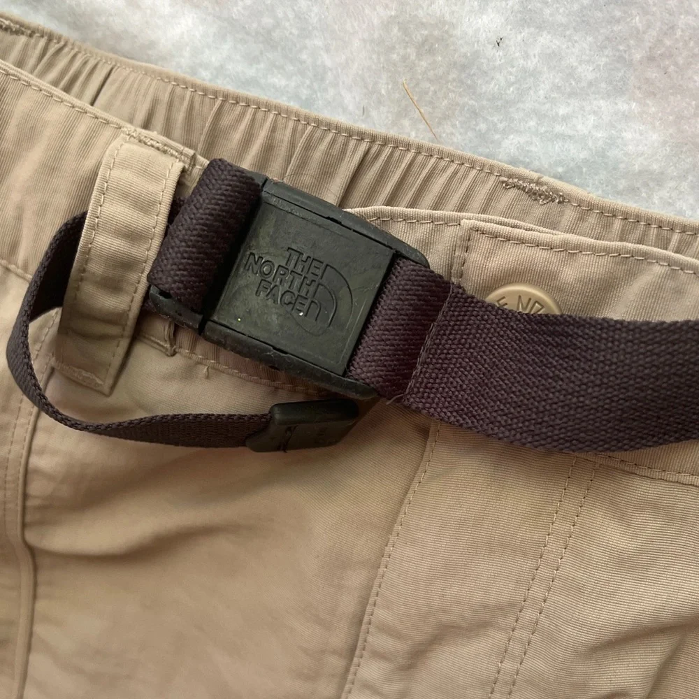 Mens North Face Convertible Pants Shorts Outdoors Hiking Tan Sz Small
